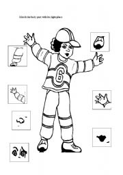English Worksheet: body parts