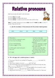 English Worksheet: Relative pronouns (10.09.08)