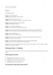 English Worksheet: cooking