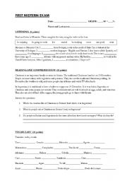 English Worksheet: MIDTERM EXAM ELEMENTARY LEVEL