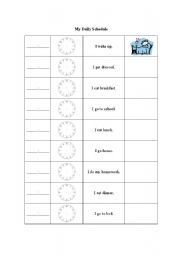 English Worksheet: My Daily Schedule