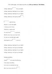 English Worksheet: Get up, stand up _ Bob Marley