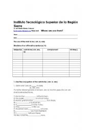 English Worksheet: to be some exercises from Internet 