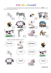 English Worksheet: Old MacDonald