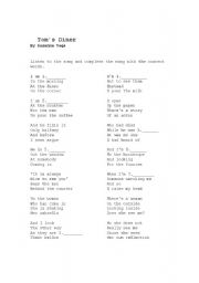 English worksheet: present continuous/progressive song ( Suzanne Vega) 