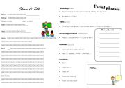 Show & Tell Guildine Worksheet