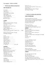 English worksheet: two songs by Avril Lavigne
