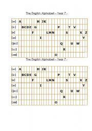 English Worksheet: English Alphabet