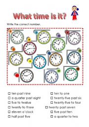 English Worksheet: Time worksheet