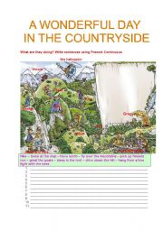 English Worksheet: A WONDERFUL DAY IN THE COUNTRYSIDE