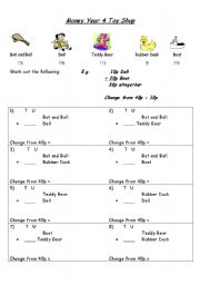 English worksheet: Shopping