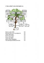 English worksheet: Family tree