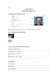 English worksheet: test have got