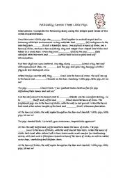 English Worksheet:  The Three Little Pigs (Politically Correct Version)