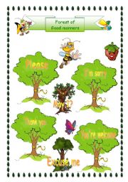 English Worksheet: Forest of good manners