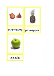 English Worksheet: Fruit Flashcards 1/5