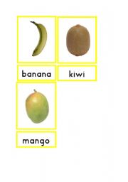 English worksheet: Fruit Flashcards 2/5