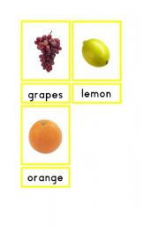 English worksheet: Fruit Flashcards 3/5