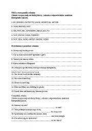 English Worksheet: revision