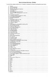 English worksheet: level of language