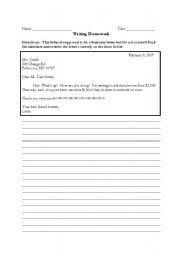 English worksheet: Business Letter format practice