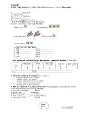 English Worksheet: worksheet for beginners