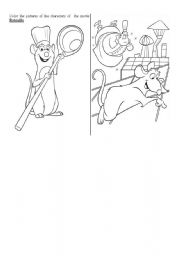 English Worksheet: colorful exercises