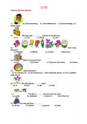 English worksheet: general quiz