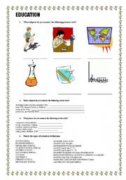 English worksheet: Education