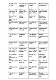 English Worksheet: dominoes with different uses of the word 