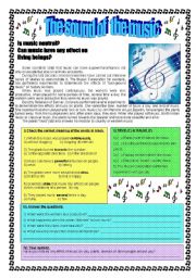 English Worksheet: THE SOUND OF THE MUSIC - READING 
