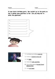 English worksheet: Questions in the Simple Past