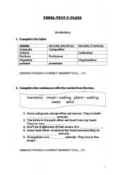 English worksheet: General test for intermediate students