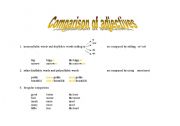 English Worksheet: Comparison of adjectives + short game