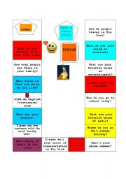 English Worksheet: dice game