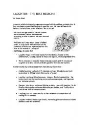 English Worksheet: Laughter - the best medicine