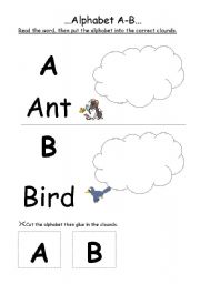 English worksheet: Alphabet A-B