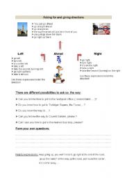 English Worksheet: directions