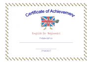 English Worksheet: certificate