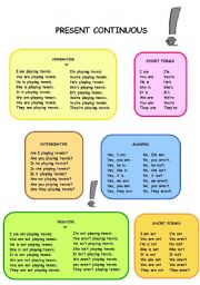 English Worksheet: PRESENT CONTINUOUS