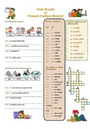 English Worksheet: PAST SIMPLE or PRESENT PERFECT SIMPLE?