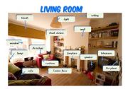English Worksheet: Living Room
