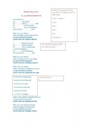 English Worksheet: Song HAND IN MY POCKET by Alannis Morisette