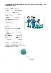 English Worksheet: All my loving-  The Beatles