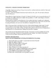 English Worksheet: NUNAVUT