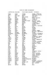English Worksheet: Verbs