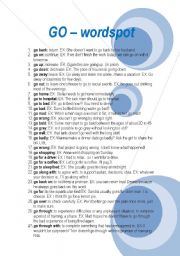 Go wordspot and phrasal verbs