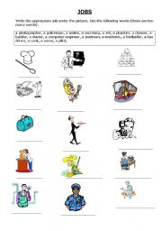 English Worksheet: Jobs