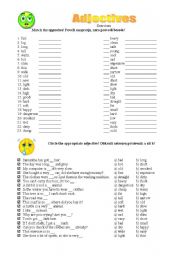 English Worksheet: Adjectives