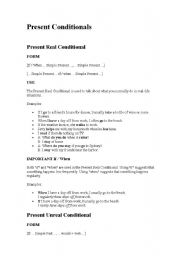 English worksheet: conditional practice